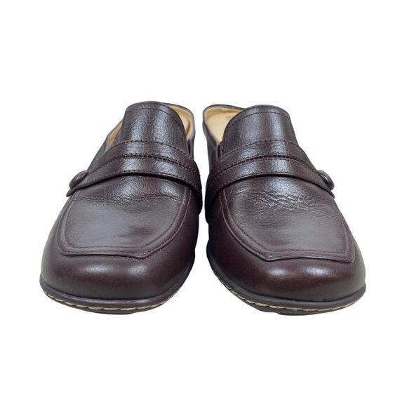 Björndal Women's Brown Leather Gena Backless Slip On Comfort Clog Shoes Sz 8.5M - Picture 2 of 8